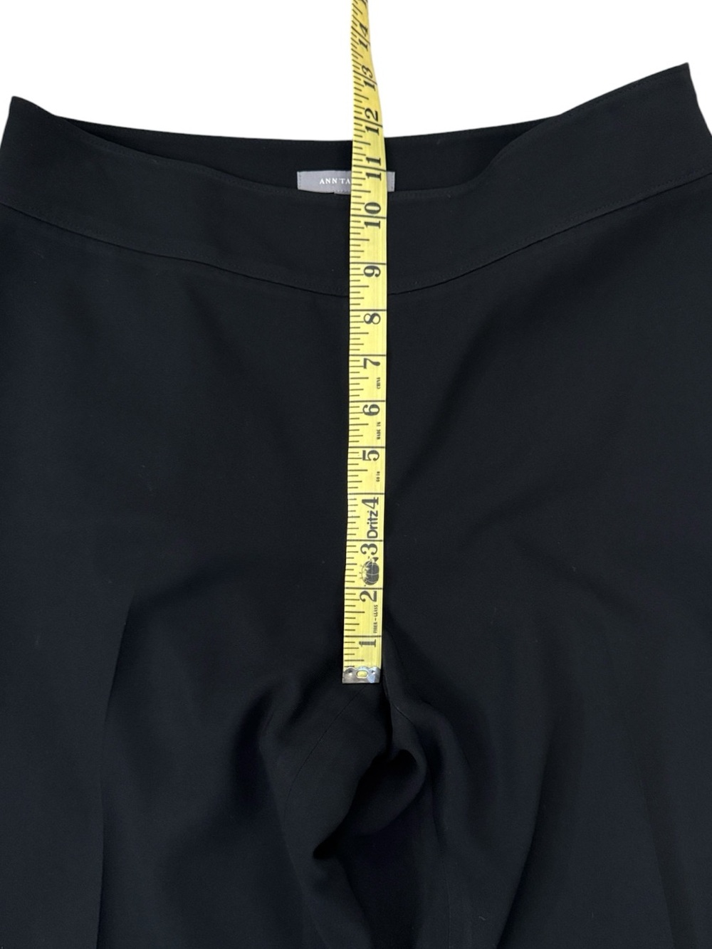 Ann Taylor Wide Leg High Rise Lined Dress Pants Black Professional Triacetate 8 - Picture 10 of 14